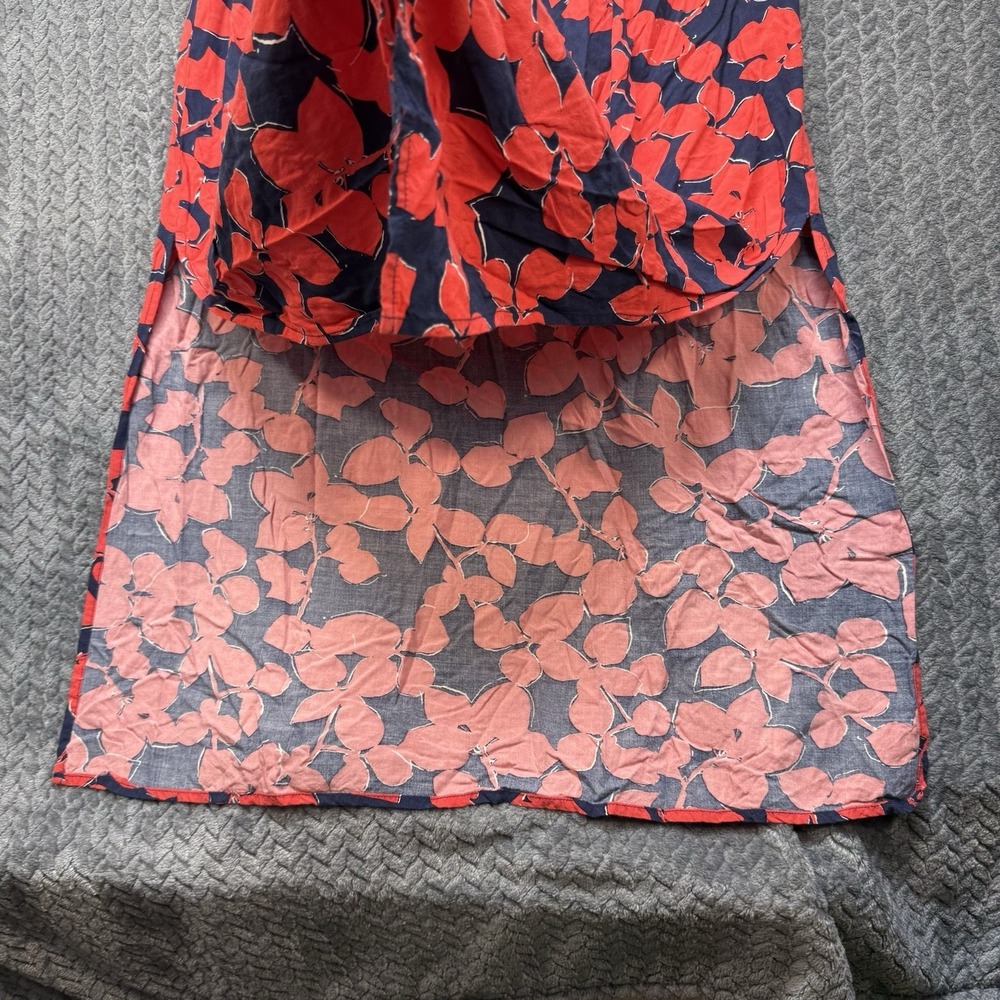 Gap Women's Strapless‎ Maxi Dress Small Red Floral Smocked Boho Beach Swim Cover - Picture 5 of 12